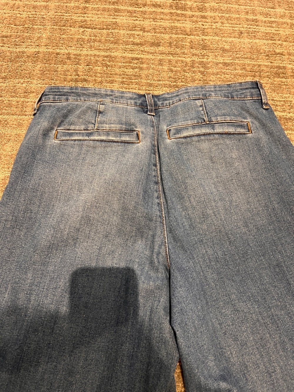 Ella Moss Wide-Leg Cropped Denim Jeans in Medium Blue size 12 - Picture 6 of 6